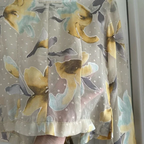 Vintage Y2K French Sheer Fairy Top with Swiss for and floral pattern - Picture 5 of 10